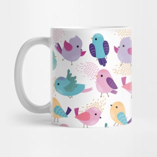 Cartoon Lovely Birds Pattern Art Mug